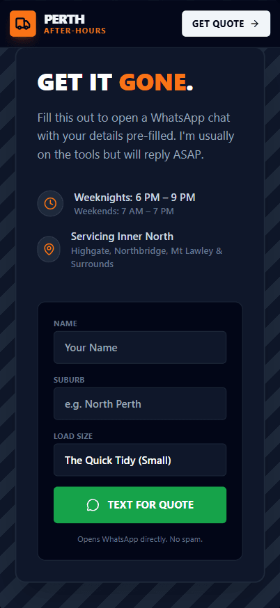 Perth Rubbish Removal Mobile